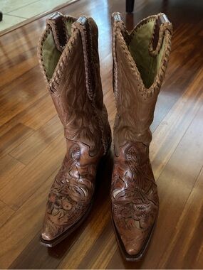 Corral Brown Leather Cowboy Boots